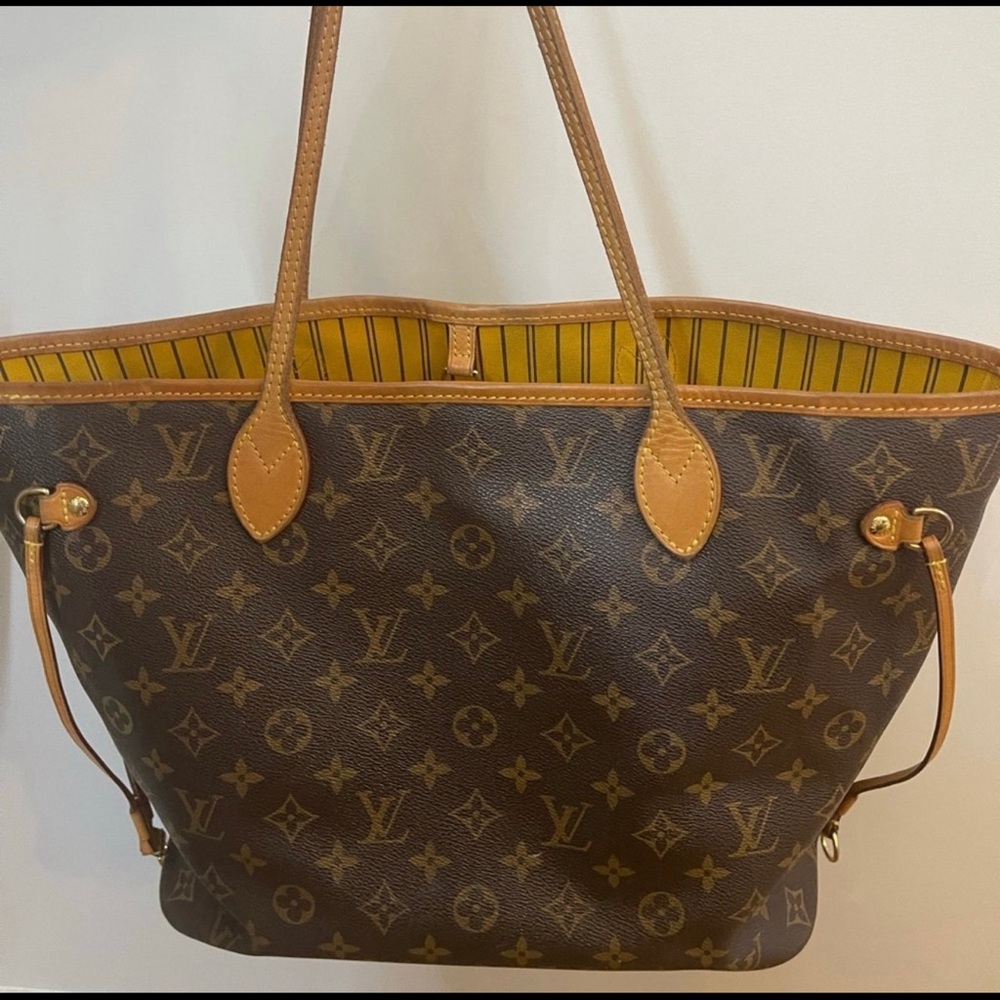 AUTHENTIC Louis Vuitton Rare Mimosa Yellow Lining Neverfull MM - Picture 2 of 15